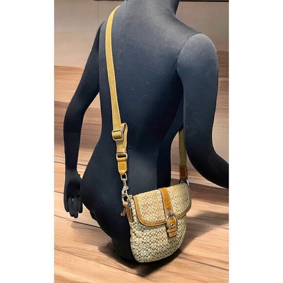 Y2K Coach Mini Signature Jacquard Convertible Bag - Picture 11 of 12